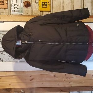 Zeroxposur Down filled Jacket Black Hooded Womans Size XL Puffer